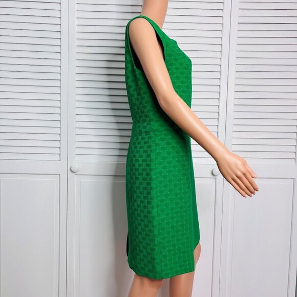 New TAKBOTS Green Textured Sleeveless Sheath Dress Size 12P - Picture 4 of 8